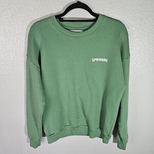 SPRWMN Crewneck Logo Sweatshirt Bright Green Size S